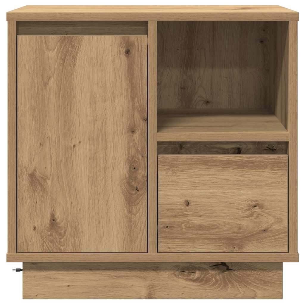 Bedside Cabinet with Drawer 2 pcs Artisan oak 50 x 34.5 x 50 cm